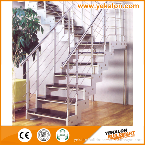 Yekalon Modern Design Custom Straight L-shaped Steel Wood Staircase